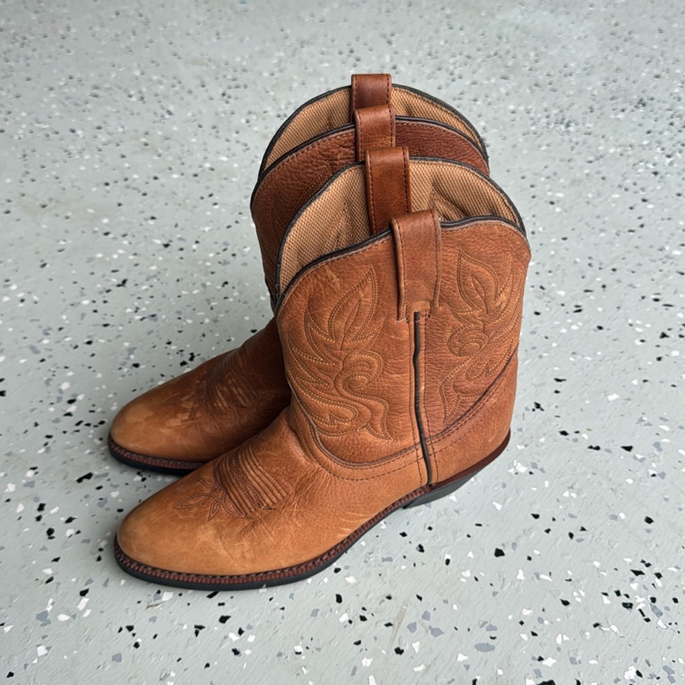 Laredo Fletcher Tan Ankle Boots - 12 Inch Shaft, Western Style Boots - View #13